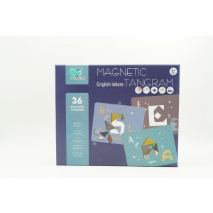 Joc Magnetic Tangram, tabla si forme diverse magnetice, 34 de piese, pentru copii, +3 ani, multicolor - Img 6