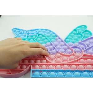 Jucarie antistres din silicon Flippy, Pop it Now and Flip It ,Unicorn cu aripi ,Curcubeu - Img 4