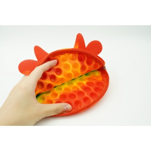 Jucarie antistres din silicon, Pop it Now and Flip It, Flippy, Geanta, Model 4, Multicolor - Img 5