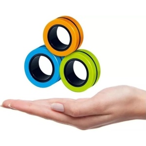 Jucarie antistres Flippy, inele magnetice, 3 piese, Multicolor - Img 5