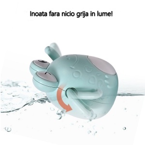 Jucarie de baie pentru copii, Flippy, broscuta bleu - Img 3