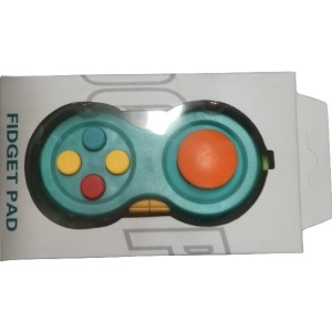Jucarie interactiva antistres Fidget Pad, pentru copii, Multicolora Albastru, + 3 ani, Flippy - Img 2