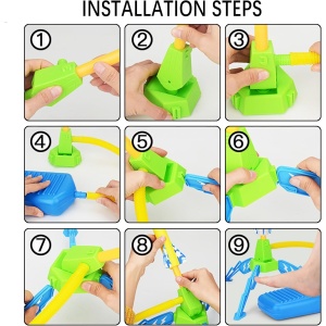 Jucarie pentru Copii, Flippy, Lansator de Rachete cu Piciorul, un Singur Lansator, 3 Rachete cu Lumini, 40.5 cm Inaltime, Multicolor - Img 6