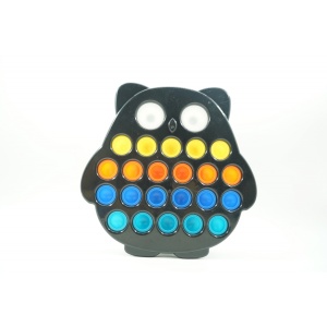 Jucarie senzoriala antistres, Simple Dimple, Bufnita, Multicolor, V2 - Img 3