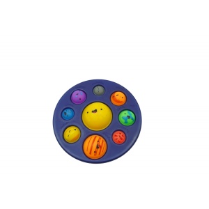 Jucarie senzoriala Dimple fidget toy, Planetariu, Albastru, 18x18 cm - Img 1