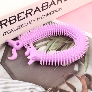 Jucarie senzoriala elastica Flippy, Fidget Noodle, Antistres, Culori Random - Img 4
