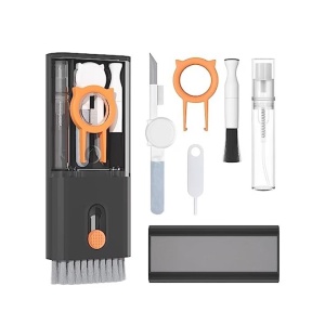Kit Multifunctional de Curatare Produse Electronice 10in1, Flippy, pentru Laptop, Tastatura, Telefon, Casti, Negru - Img 2