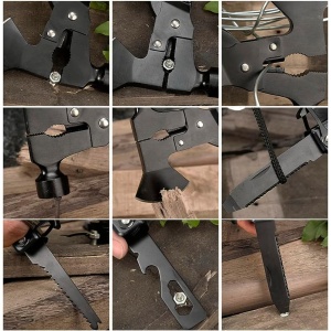 Kit Supravietuire Multifunctional Flippy, Instrumente Profesionale, Sub Forma de Trusa, pentru Camping, Drumetii si Aventuri in Aer Liber, Albastru - Img 8