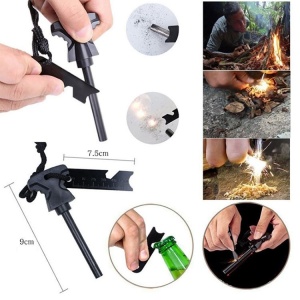 Kit supravietuire multifunctional Flippy, Instrumente profesionale, Trusa de Prim-Ajutor, pentru Camping, Drumetii, Aventuri in aer liber, borseta inclusa, model army - Img 11