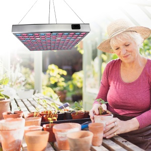 Lampa LED 45W Flippy, pentru cresterea plantelor in interior, 225 de leduri, 165 leduri rosii, 60 albastre, 30 x 30 cm, multicolor - Img 4