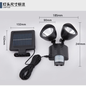 Lampa solara de tip decoratiune pentru gradina, Flippy, model felinar dublu cu senzor de miscare, alb rece - Img 4