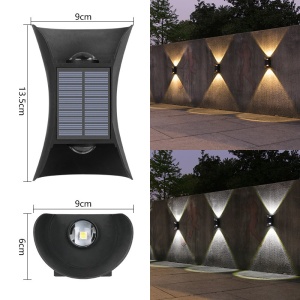 Lampa solara LED bidirectionala bicolora Flippy, comutator culoare led, IP65, rezistent la apa, baterie 1.5 V, 400mah, 2 LED-uri, 13.5 x 9 cm, material ABS, multicolor - Img 5