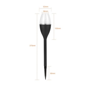 Lampa solara LED tip pahar de vin pentru gradina Flippy, inaltime 37.5 cm, efect de flacara, material PVC si ABS, 2V, 200mAh, alb cald - Img 2