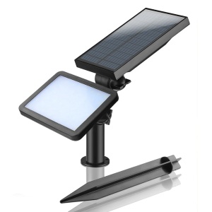 Lampa solara pentru terasa/gradina 48 de LED-uri Flippy, cu 2 moduri de fixare, senzor de lumina, IP44, material ABS, 5W, 80 lm, 26.5 cm x 14 cm, Alb Rece - Img 2