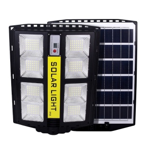 Lampa solara stradala Flippy, cu telecomanda, senzor de miscare si lumina, suport prindere, 720 LED-uri, IP65, ABS, 15AH, 500W, temperatura culoare 6500K, 44.5x34.7x6.6 cm, autonomie 10-12 ore, negru - Img 5