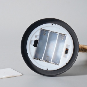 Lampa veghe Flippy, semi-luna cu glob din rattan, led, 28x15 cm, alb cald - Img 7