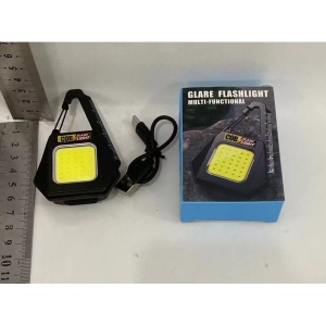 Lanterna Tip Breloc, Flippy, Impermeabila, Incarcare USB-C, COB, 8 x 5.3 cm, 500 mAh, 5W, Negru Galben - Img 2