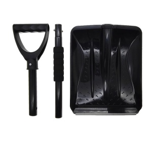 Lopata de Zapada, Flippy, Multifunctionala, Demontabila, cu Maner Antiderapant, Aluminiu, Plastic, Solutia pentru Iarna, pentru Deszapezire, 80x11x25.7 cm, Neagra - Img 1