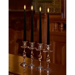 Lumanare Decorativa, Flippy, pentru Masa, 25 cm, din Parafina, fara Fum, Ardere 7.5h, Negru - Img 6