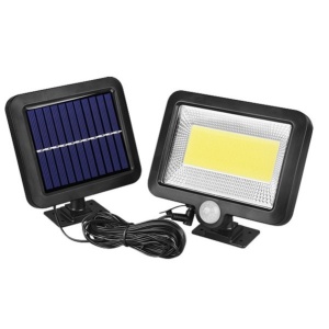 Lumina cu incarcare solara, 100 LED cu 1 grila pe inductie, montaj pe perete, Flippy - Img 1