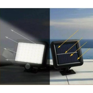 Lumina cu incarcare solara, 56 LED cu 1 grila pe inductie, montaj pe perete, Flippy - Img 3