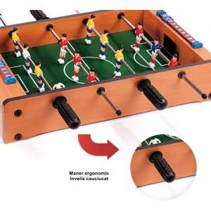 Masa de fotbal cu teren si 12 jucatori Flippy, cu tablou pentru scor, din metal, lemn si ABS, 34.5 x 23 x 7 cm, pentru copii - Img 3