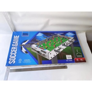 Masa de fotbal cu teren si 18 jucatori Flippy, 6 manere, cu Tablou Scor, din Metal, Lemn si ABS, 69 x 36.5 x 23 cm, cu Picioare, Design Multicolor, pentru copii/adulti - Img 4