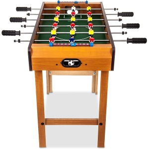 Masa de Fotbal cu Teren si 18 Jucatori Flippy, 6 Manere, cu Tablou pentru Scor, din Metal, Lemn si ABS, 69 x 36.5 x 61 cm, cu Picioare, pentru copii/adulti - Img 5
