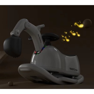 Masina 3 in 1, Flippy, 1-3 Ani, Tip Excavator/Balansoar/Masina Yo Yo, din Plastic, 4 Roti Silentioase, 71.5 x 34 x 39 cm, Alb - Img 3