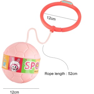Minge pentru Sarit, Flippy, Tip Coarda Hula Hoop, Cerc 12 cm, Coarda 52 cm, Minge 12 x 11 cm, Functie Iluminat, 4-6 Ani, Plastic, Roz - Img 3