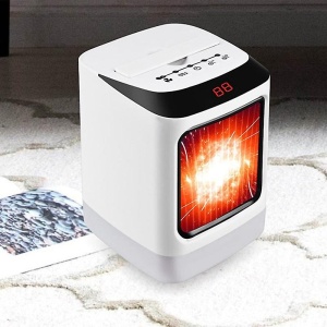 Mini incalzitor portabil Flippy, afisaj digital, sincronizare inteligenta, lumina de noapte colorata - Img 3