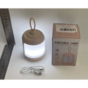 Mini Lampa LED de Camping, Flippy, pentru Aer Liber, Reincarcabila USB Type C, 3 Trepte de Lumina, Portabila, 13.8 x 6.5 cm, 5V, Alb - Img 2