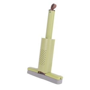 Mini Mop, Flippy, Pentru Uz Casnic, Sistem Autostoarcere, Portabil, Mop cu Burete, Rotire 180°,15 x 27.5 cm, Verde - Img 12