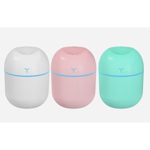 Mini Umidificator Portabil, Flippy, 2 Moduri, Aromaterapie, Silentios, Lumina Ambientala, Incarcare USB, 220 ml, 8 x 8 x 10.3 cm, Roz - Img 6
