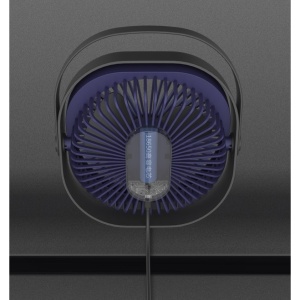 Mini ventilator pentru birou cu usb, Flippy, rotire 360 grade, 3 viteze, 1500 mA, 13.5 x 12,8, Albastru - Img 3