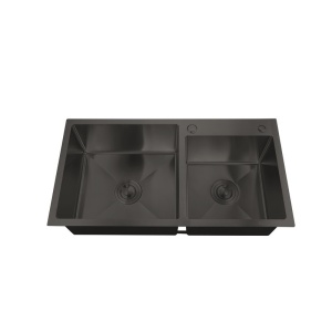 MIXXUS HM7849D-215 NANO-BLACK (3.0/0.8) chiuveta bucatarie din inox