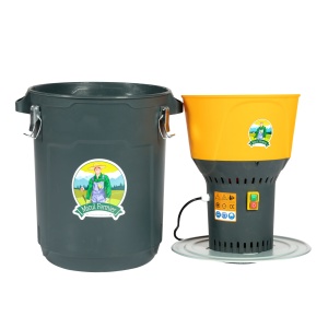 Moara electrica 1300W/19000 rpm cu galeata plastic 50L - Img 3