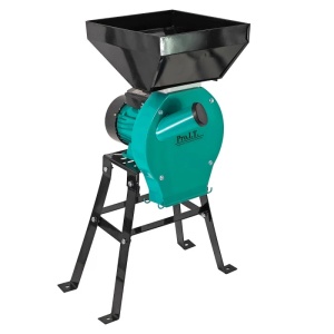 Moara electrica cu suport din metal pentru cereale si stiuleti (2 in 1), DDT-PRO.I.T. Cuva Mare, motor 3,9 kw , 3000 rpm, 320 kg/h, 4 site de rezerva, 20 ciocanele,bonus sac,surubelnita si perie - Img 2