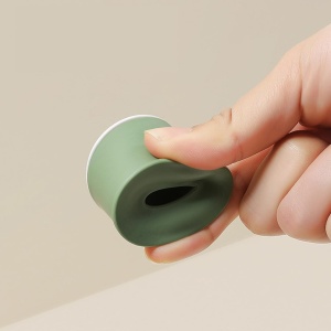 Opritor de Usa, Flippy, din Silicon, Model Magicial, cu Prindere de Perete, Anti-Coliziune, 4x 8.5 cm, Verde - Img 2