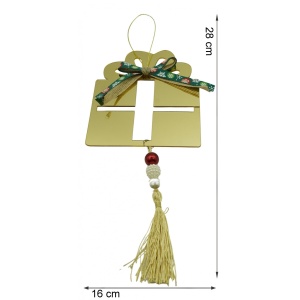 Ornament brad, Flippy, Cadou, Auriu, Lucios, 16*28CM, Acril, Interior/ Exterior - Img 6