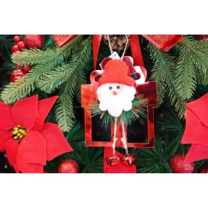 Ornament brad, Flippy, Cadou cu clopotei, Rosu, Lucios, 15*20CM, Acril, Interior/ Exterior - Img 7