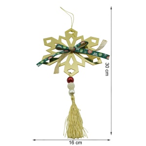 Ornament brad, Flippy, Fulg de nea, Auriu, Lucios, 16*30CM, Acril, Interior/ Exterior - Img 6