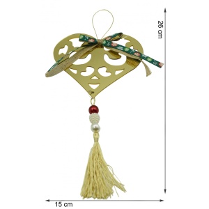 Ornament brad, Flippy, Inima, Auriu, Lucios, 15*26CM, Acril, Interior/ Exterior - Img 6