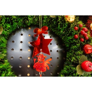 Ornament brad, Flippy, Stea, Om de zapada, Rosu, Lucios, 10*28CM, Acril, Interior/ Exterior - Img 3