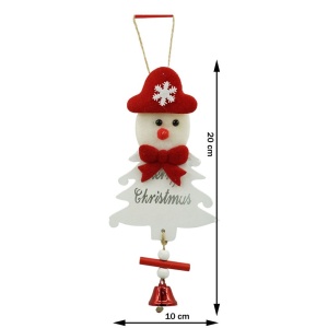 Ornament de brad om de zapada, Flippy, alb, lemn, 20 cm - Img 3