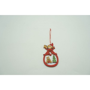 Ornament de brad ursuleti, Flippy, multicolor, lemn, 10 cm - Img 5