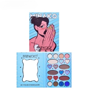 Paleta de Machiaj, KEVIN&amp;COCO, 20 Culori Blue Girl, Fard de Pleoape si Blush, Albastru - Img 3