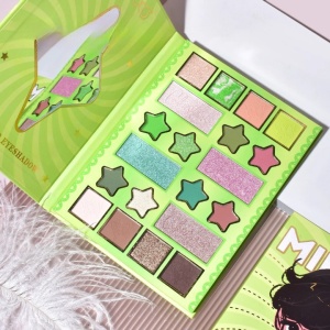 Paleta de Machiaj, KEVIN&amp;COCO, 20 Culori Green Girl, Fard de Pleoape si Blush, Verde - Img 5