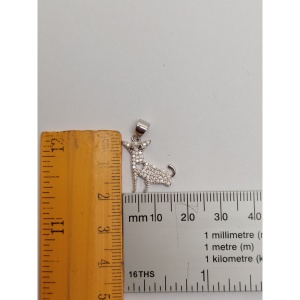 Pandantiv, Jolie Silver, Argint 925, Model Catel cu Inima, 1.5 G, 1.8 x 1.7 Cm - Img 3