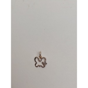 Pandantiv, Jolie Silver, Argint 925, Model Fluture Dublu, 0.9g, 1.2 cm x 1.2 cm - Img 2